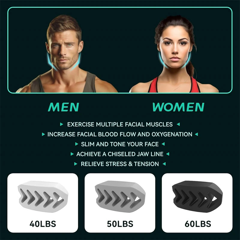 Silicone Jaw Line Exerciser Facial Toner Chew Ball Neck Muscle Trainer Fitness Jawline Chewer Chin And Cheek Exercise Tool