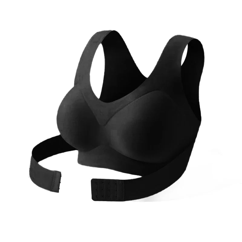FallSweet Wireless Posture Correction Bra for Women Seamless Push Up Bralette with Cross Back Support for Daily Shaping Lingerie