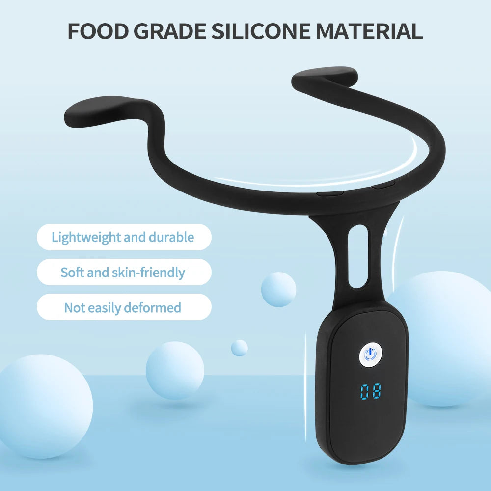 Posture Adjuster LCD Display Silicone Back Brace Invisible Vibration Reminder USB Rechargeable for Office Study Adult Kids